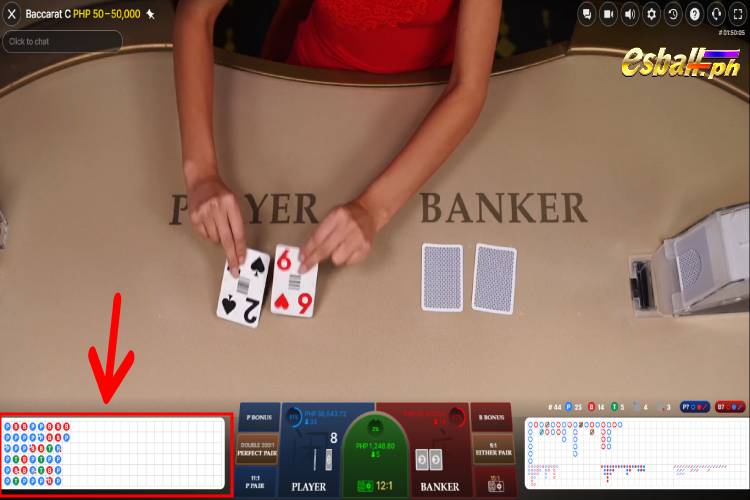 Evolution Live Baccarat Scorecards - Bead Road