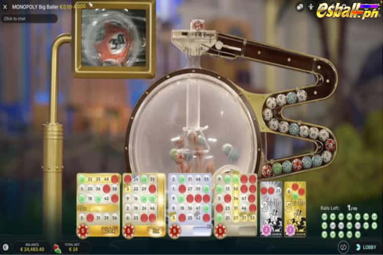 Evolution Monopoly Big Baller Online Game - Balls and Numbers Drawn