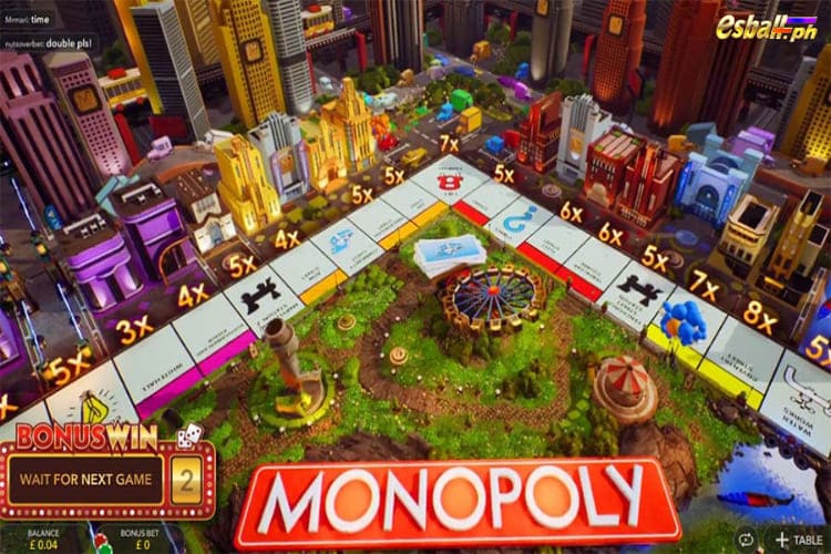 Evolution Monopoly Live Casino Bonus Games