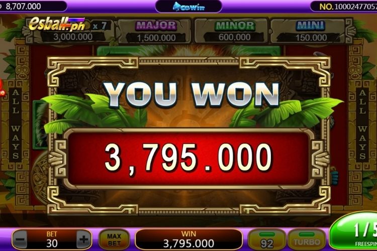 Win 3,795 pesos jackpot in Mayan Empire Free Game!