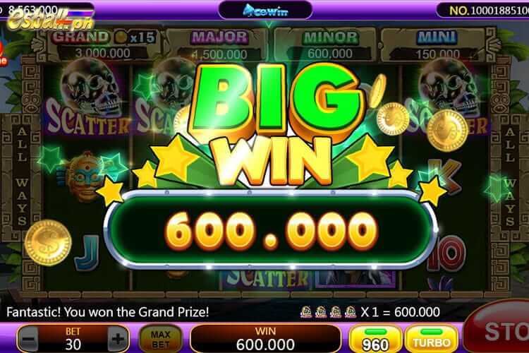 Ace Win Slot Mayan Empire BIG Win of 600 pesos!