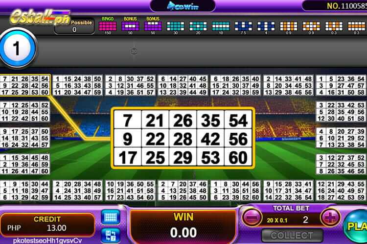 Ace Win Soccer Bingo Online Game Demo Free Play