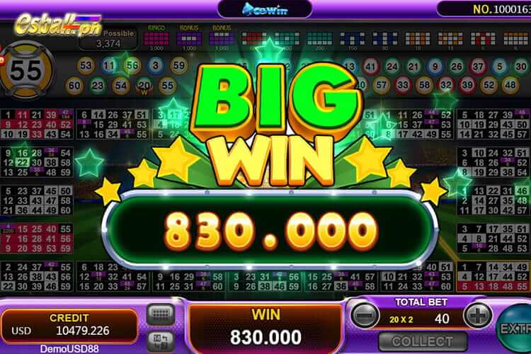 Bet 40 pesos and get Ace Win Soccer Bingo Online Game big win 830 pesos