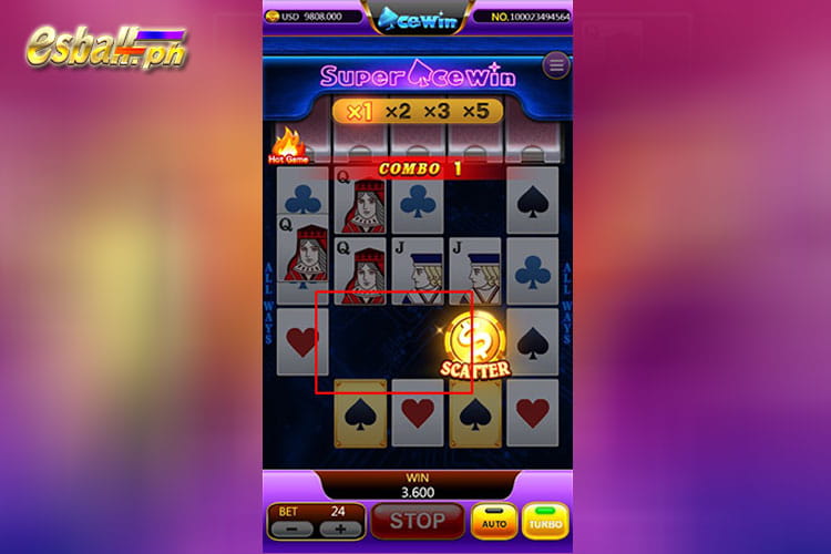 Super Acewin Slot Game Special Features: Cascading