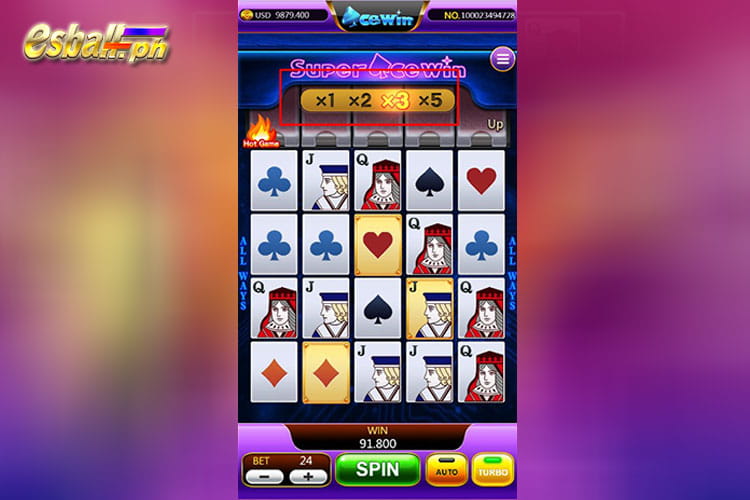 Super Acewin Slot Special Features: Main Game Multiplier