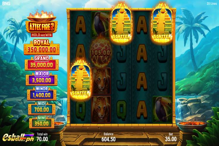BNG Aztec Fire 2 Slot - Free Spins 1