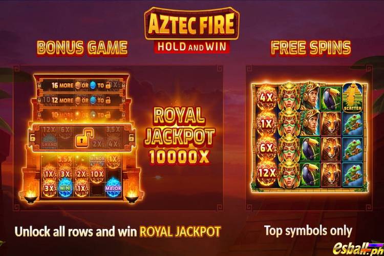 BNG Aztec Fire Slot Demo - Hold and Win