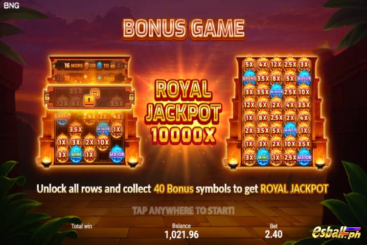 BNG Aztec Fire Slot Bonus Game