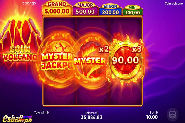 BNG Coin Volcano Slot Game - Sticky Coins
