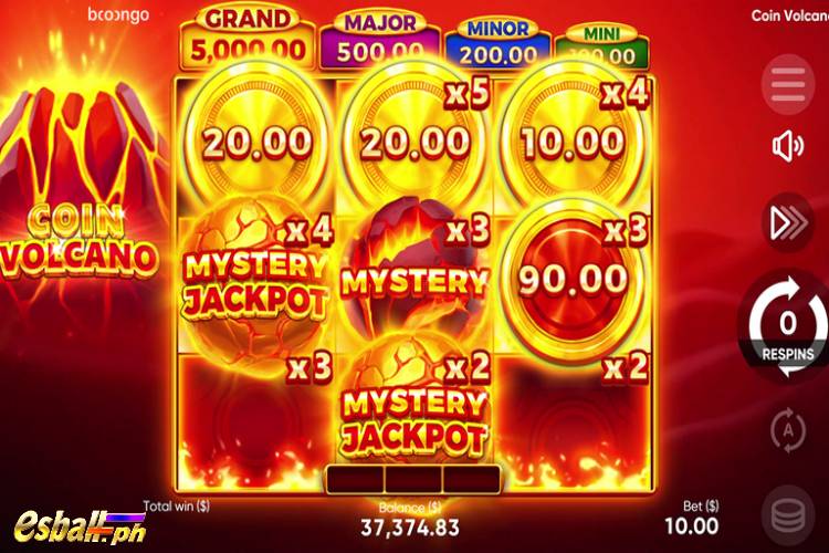 BNG Coin Volcano Slot Game - Volcano Multipliers Feature