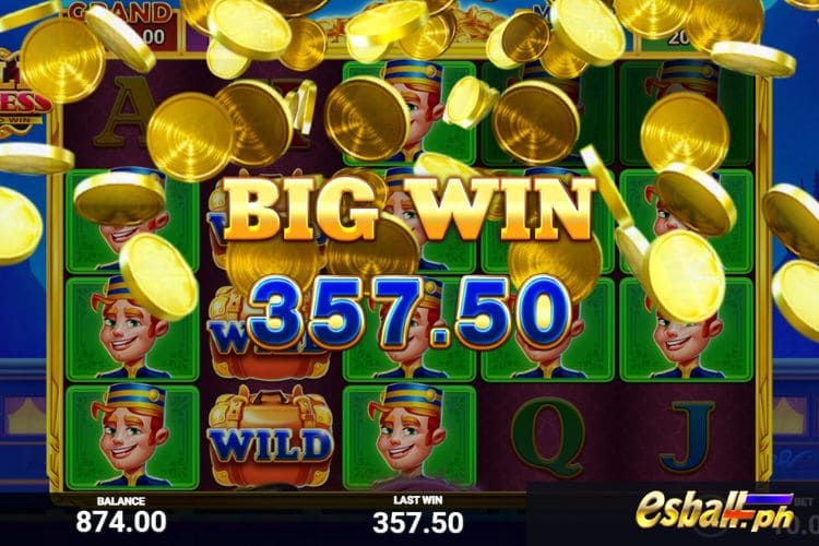 Bet 10 pesos and win 357.5 pesos on Gold Express Big Win.