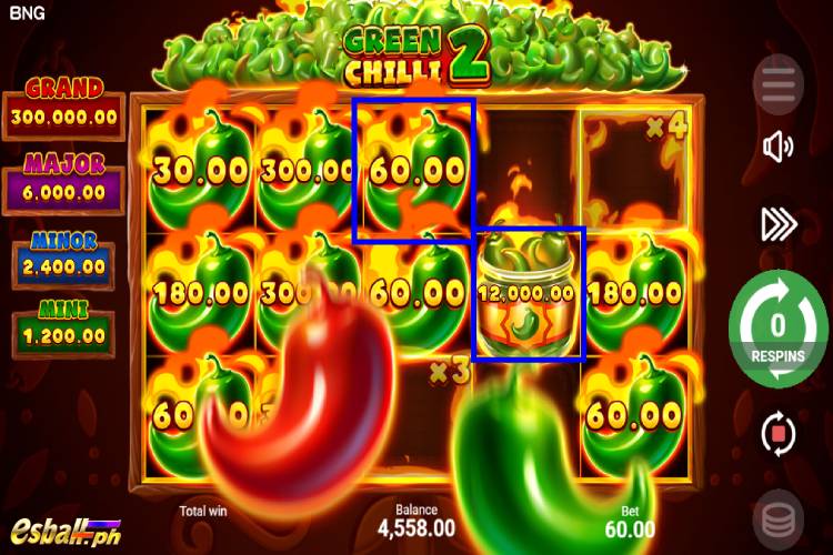 BNG Green Chilli 2 Slot Game Multiplier Symbol 2