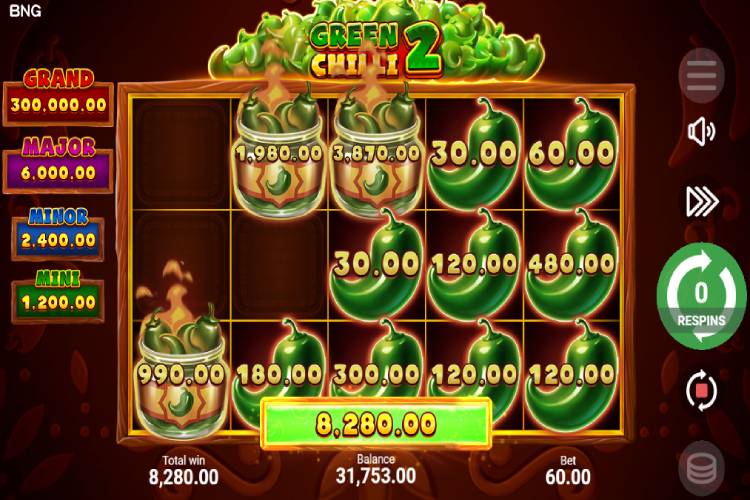 BNG Green Chilli 2 Slot Bonus Game 3