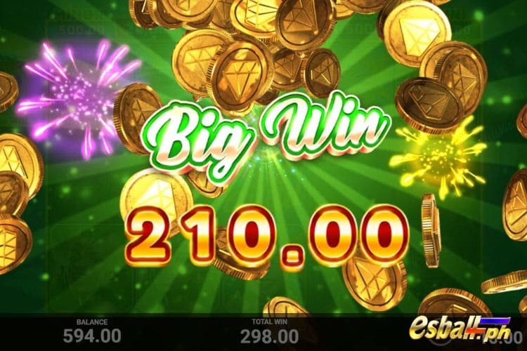 Bet 10 pesos and win 210 pesos on Rio Gems Big Win.
