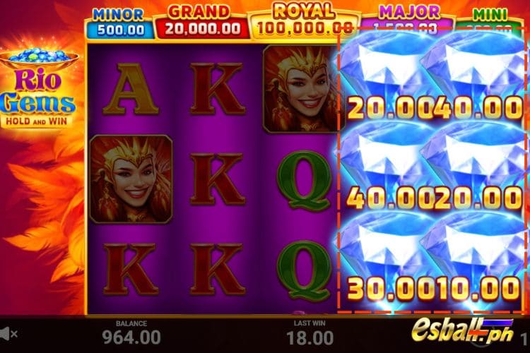 In Hold and Win, Rio Gems: Bonus Game