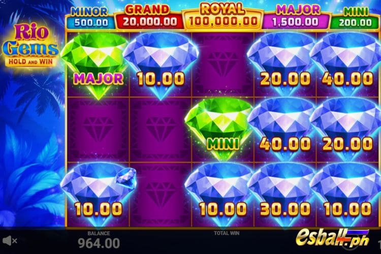 In Hold and Win, Rio Gems: Bonus Game