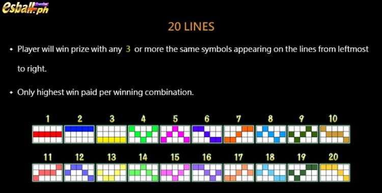 CQ9 Great Lion Slot Rules - 20 lines