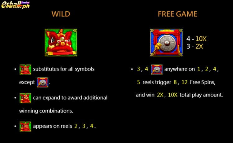 Game Features Symbols in Great Lion Slots Online Casino Game