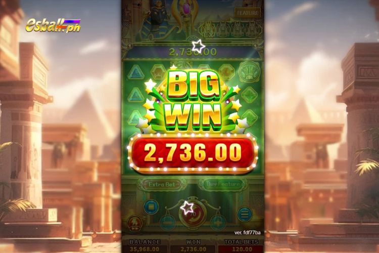 Bet 120 pesos to win Egypt Bonanza Slot Big Win of 2,736 pesos!