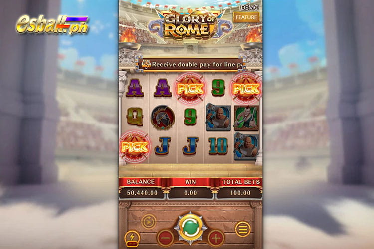 Steps to Get FaChai Glory Of Rome Slot Free Game - 3 Scatter symbols