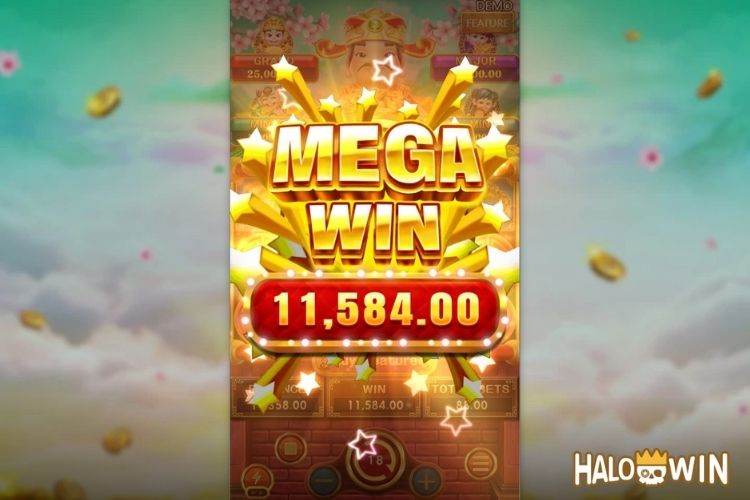 Bet 88 pesos and win 11,584 pesos on Lucky Fortune Big Win.
