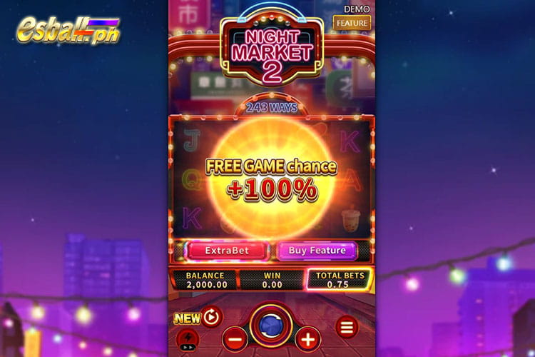 FaChai Night Market 2 Slot Game Special Feature: Extra Bet