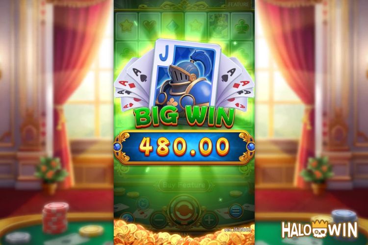 Bet 80 pesos and win 480 pesos on Poker Win Big Win.