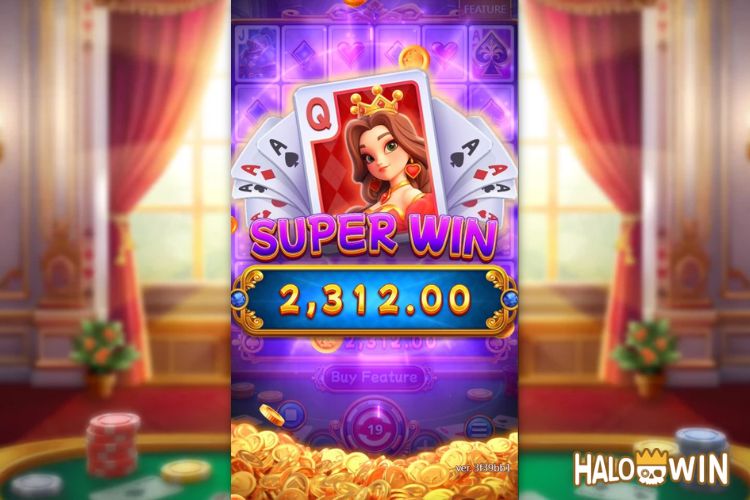Bet 80 pesos and win 2,312 pesos on Poker Win Big Win.