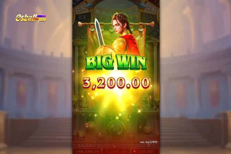 Big Win ₱3,200 at FC Roma Gladiatrix Slot!