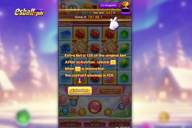 Fachai Sugar Bang Bang 2 Slot Features: Extra Bet