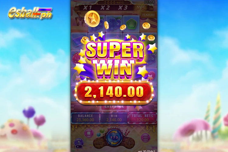 Bet 120 pesos on Fachai Sugar Bang Bang Super Win 2,140 pesos!