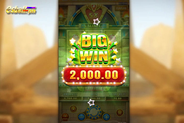 Bet 75 pesos and win 2,000 pesos on Fachai Treasure Raiders Big Win!