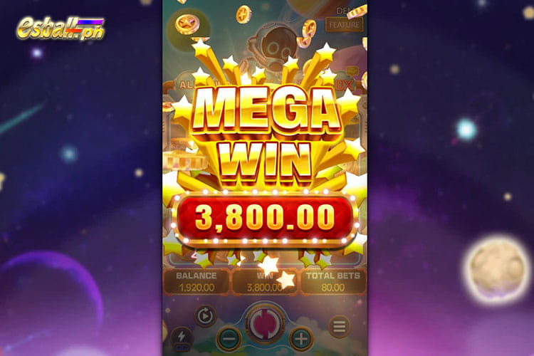 Bet 80 pesos and get 3,800 pesos in Fachai War Of The Universe Mega Win!