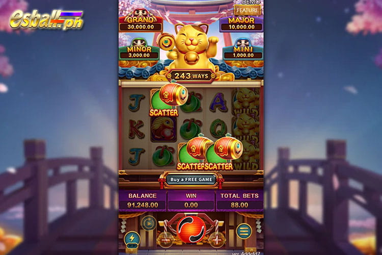 How to Get Win Win Neko Free Spins - 3 SCATTER symbols