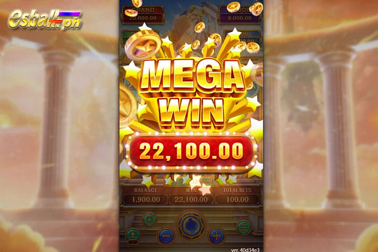 Mega Win ₱22,100 at FC Zeus Slot!