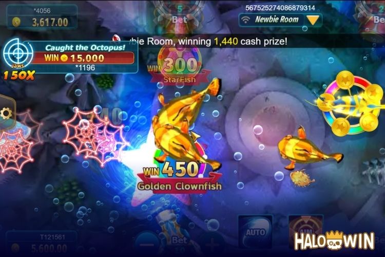 Bet 10 and get a big win 450 in JILI Happy Fishing.