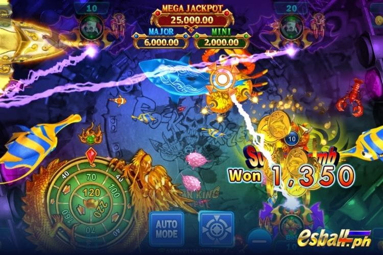 Bet 10 and get a big win 1,350 in Ocean King Jackpot. Bet 10 and get a big win 1,350 in Ocean King Jackpot.