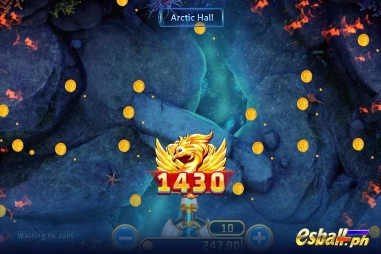 Bet 10 and get a big win 1,430 in Ocean Phoenix Fishing.