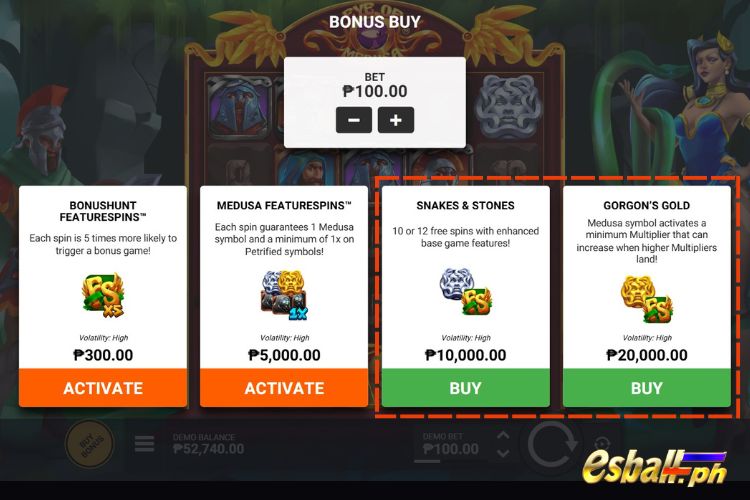 Eye Of Medusa: Bonus Buy