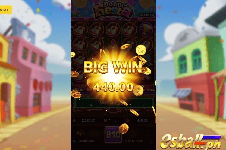 JDB Boom Fiesta Slot Game Big Win - Bet 5 coins to get a BIG WIN 400