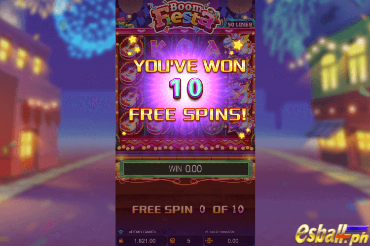 JDB Boom Fiesta Slot Game - Free Spin Bonus Game