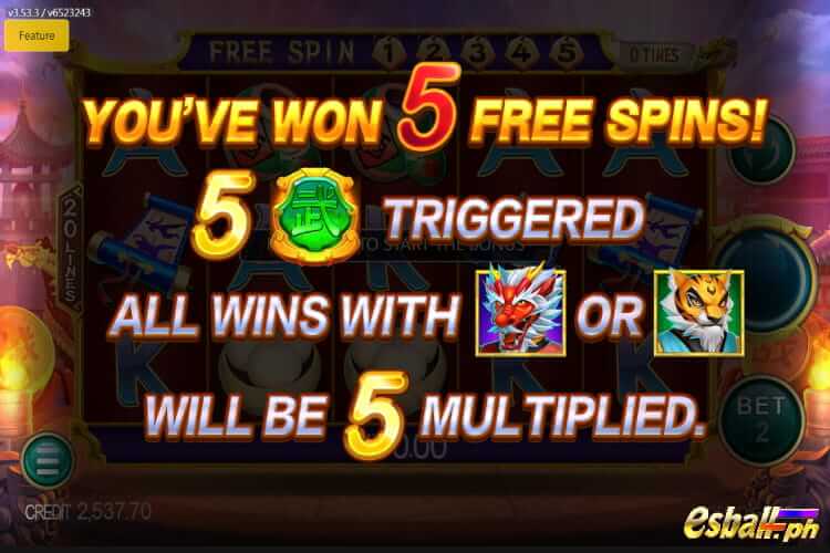 Free Spin Bonus Mode in JDB Double Wilds Slot Online Game