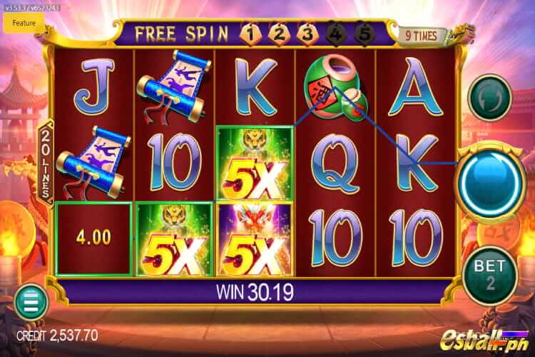 Free Spin Bonus Mode in JDB Double Wilds Slot Online Game