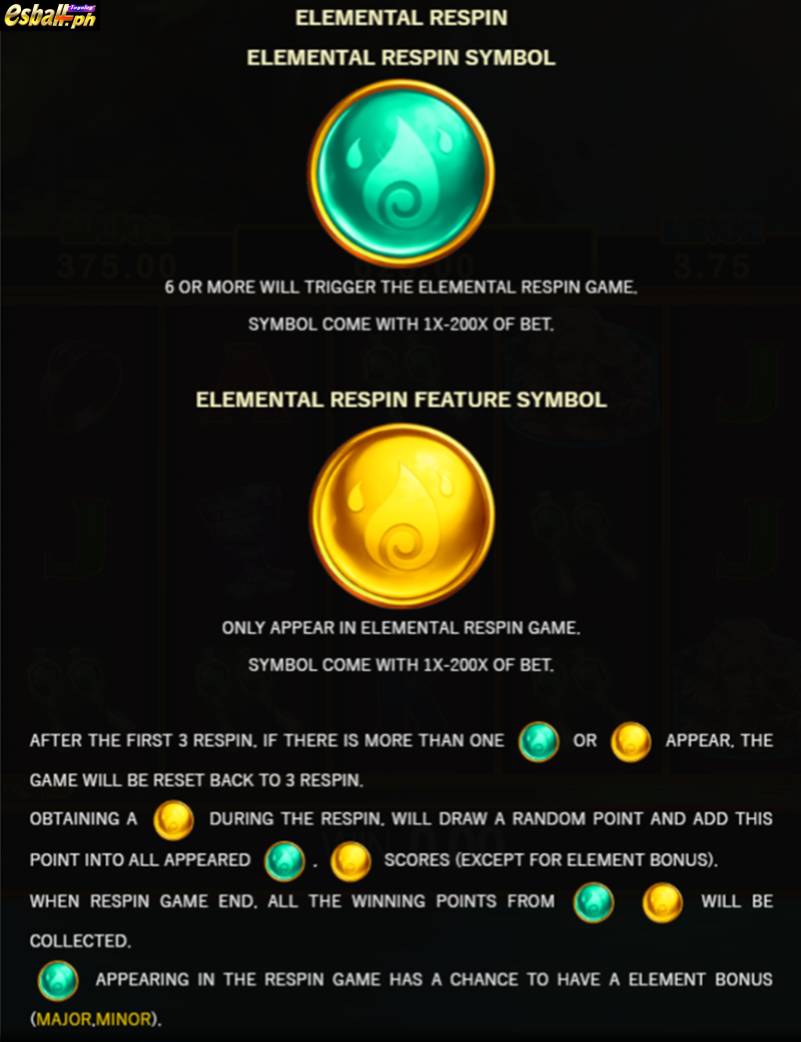 JDB Elemental Link Water Slot - Elemental Respin Mode