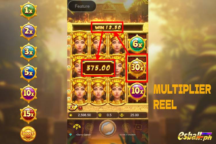 JDB Fortune Jewel Slot Game - Multiplier Reel