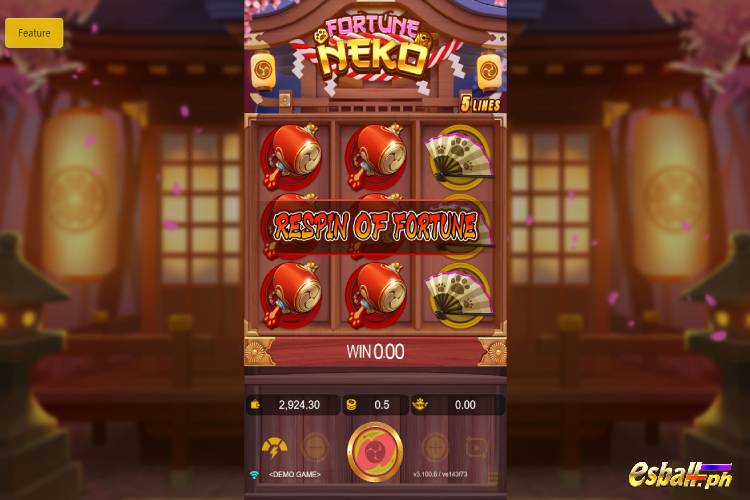 JDB Fortune Neko Slot Free Spin Game - Respin of Fortune
