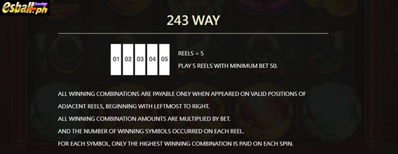 243 Ways in the Fortune Treasure Slot