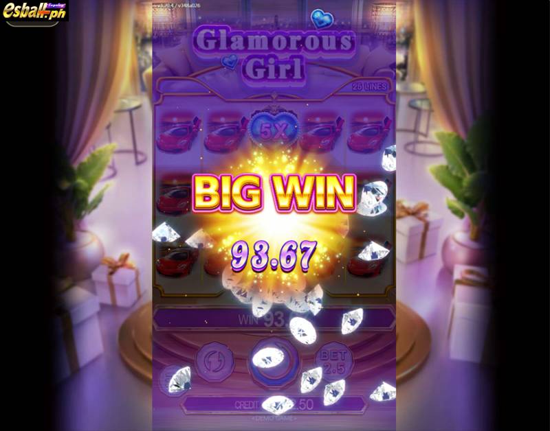 Glamorous Girl Slot Game Big Win