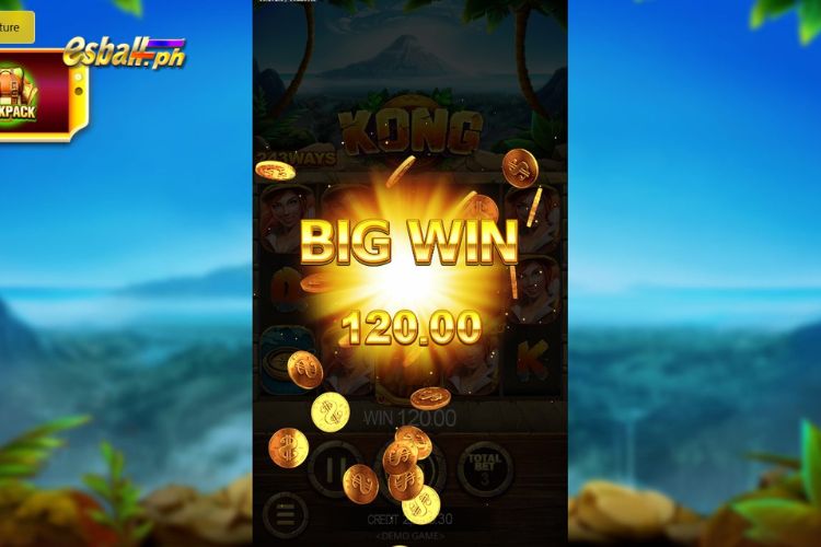 Big Win 120 Pesos on JDB Kong Slot Game