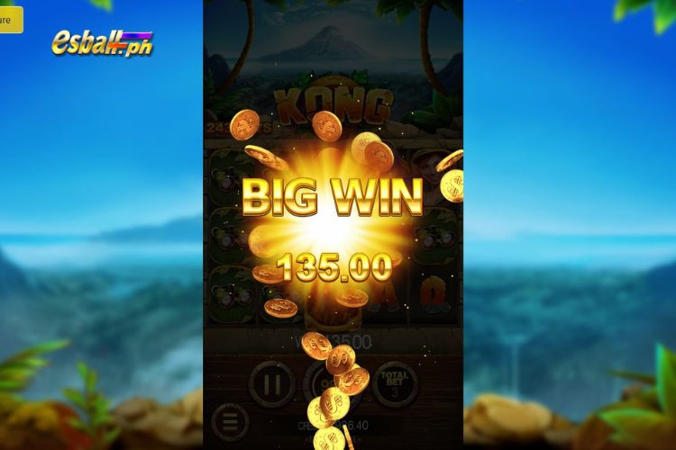 Big Win 135 Pesos on JDB Kong Slot Game